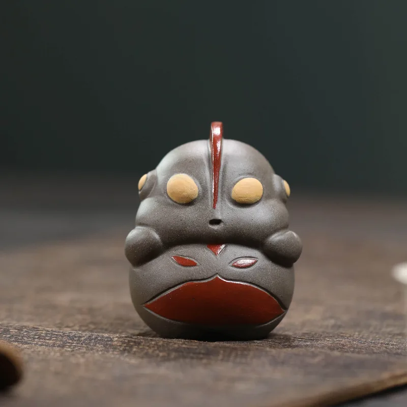 Yixing Zisha الشاي الحيوانات الأليفة Aotuman أنيمي تمثال رسمت باليد الإبداعية طقم شاي طاولة شاي اكسسوارات النحت قسط مناسبة ل #6