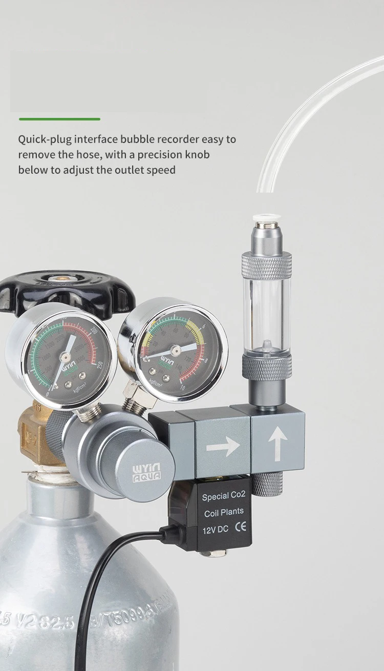Aquarium DIY CO2-Regler Magnetventil Blasenzähler CO2-Kontrollsystem Fischbecken CO2-Druckminderer Ausrüstung – Detail 11