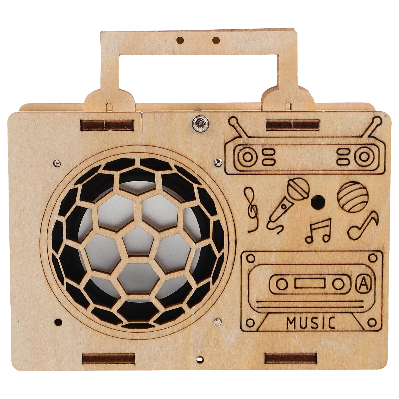 Drewniany zestaw do samodzielnego montażu radia dla dzieci, edukacyjny zestaw STEM do eksperymentów naukowych, interaktywna zabawa, aktywność rodzic-dziecko, rozwija umiejętności.
