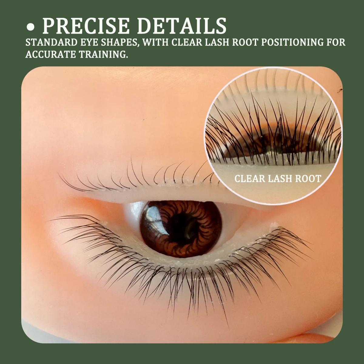 3D hoch realistische falsche Wimpern Schaufensterpuppe flacher Puppenkopf koreanisches Make-up-Übungswerkzeug für Wimpernkünstler Wimperntransplantationstraining