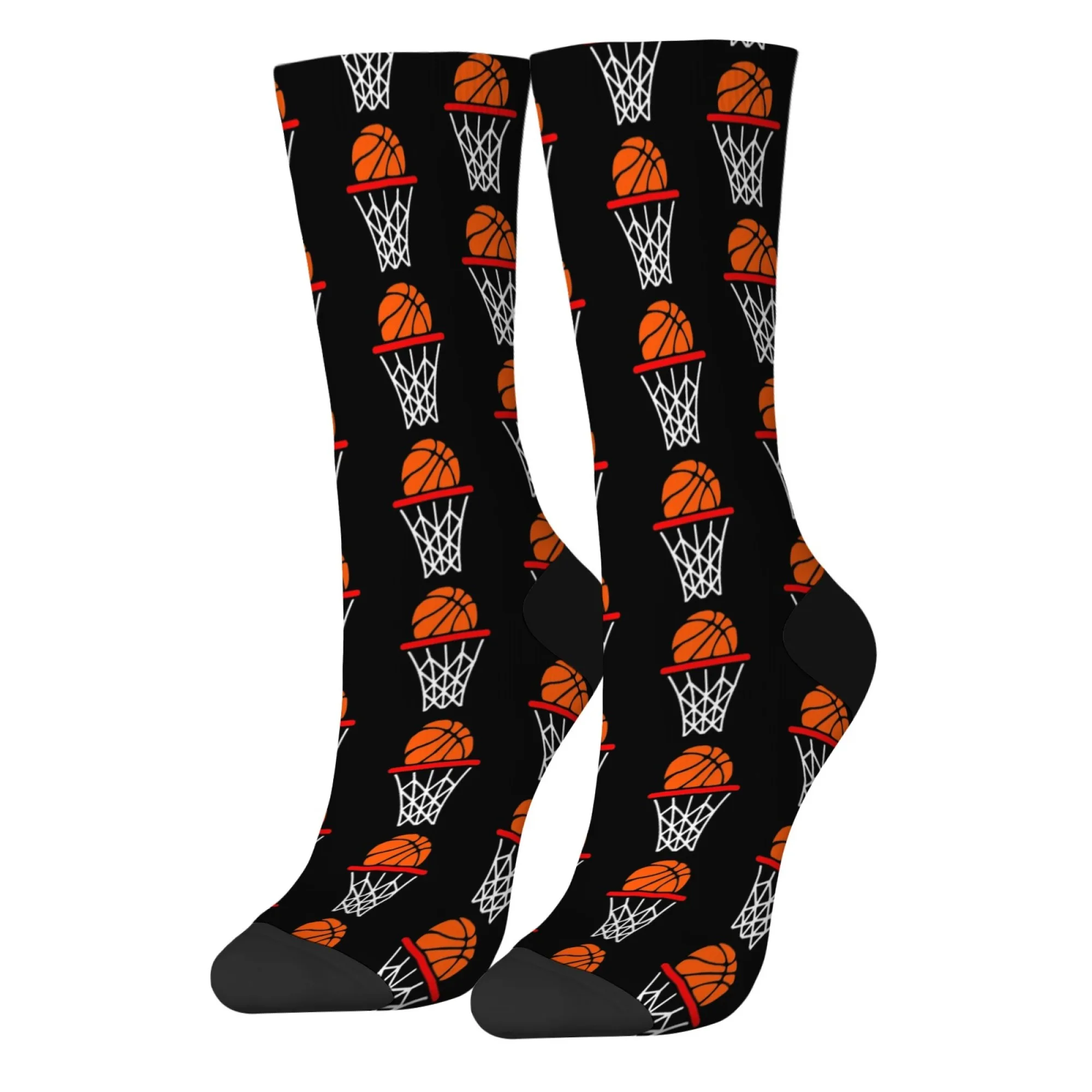 1 Pair of Men Harajuku & Vintage Style Novelty Basketball Player Pattern Crew Socks Trendy Graffiti Socks Crazy Funny Gifts