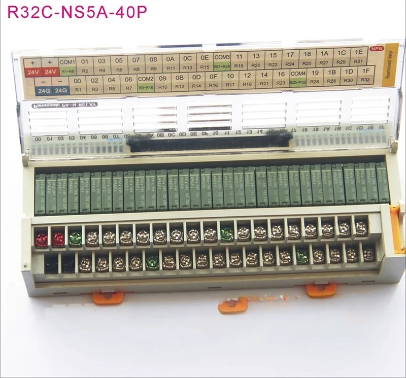 Spot R32C-NS5A-40P, DC24V relay module 32 point NPN output R32C-YNT
