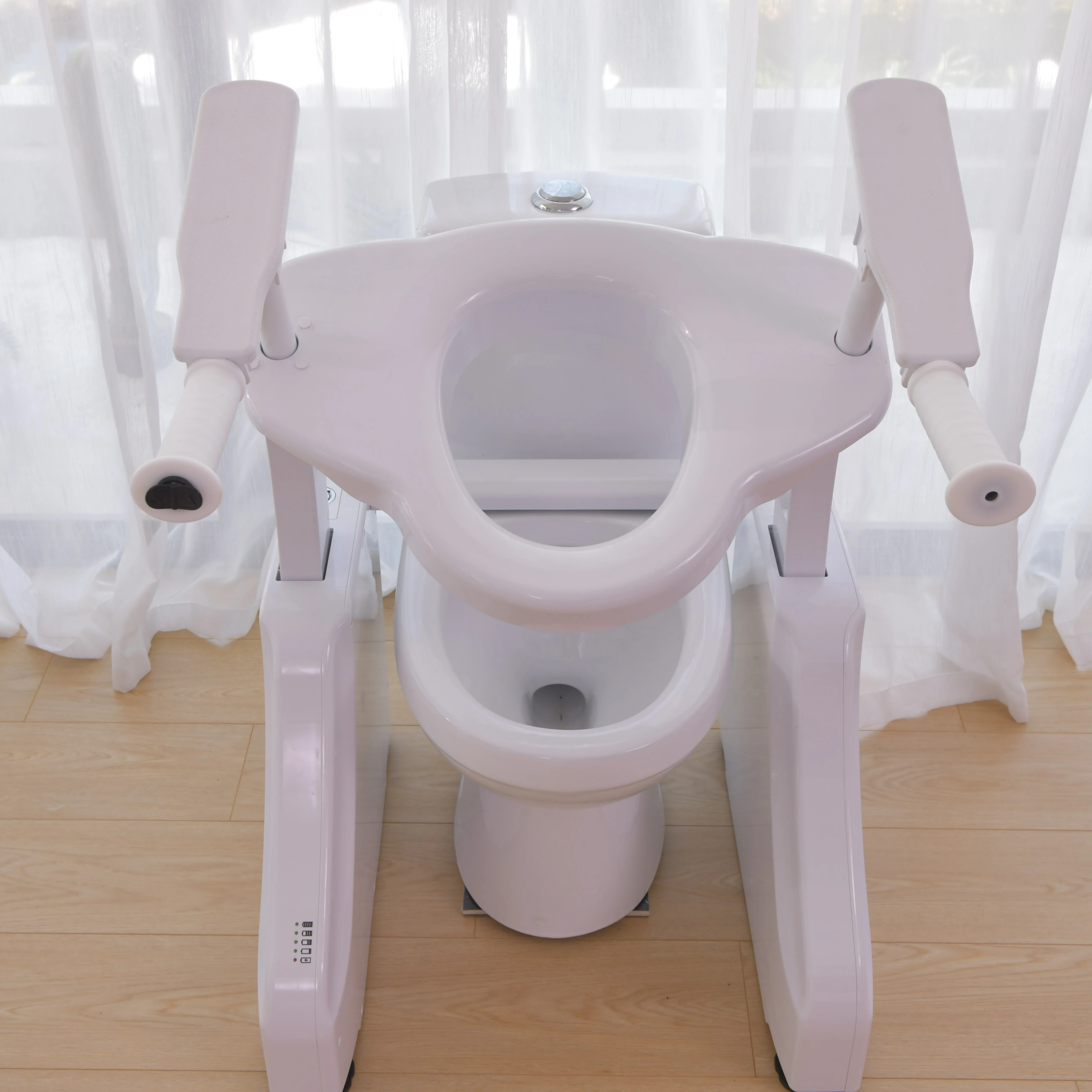 Luxury Style One-click Toilet Lift Chair With Wireless Remote Control Bathroom Safety Equipment
