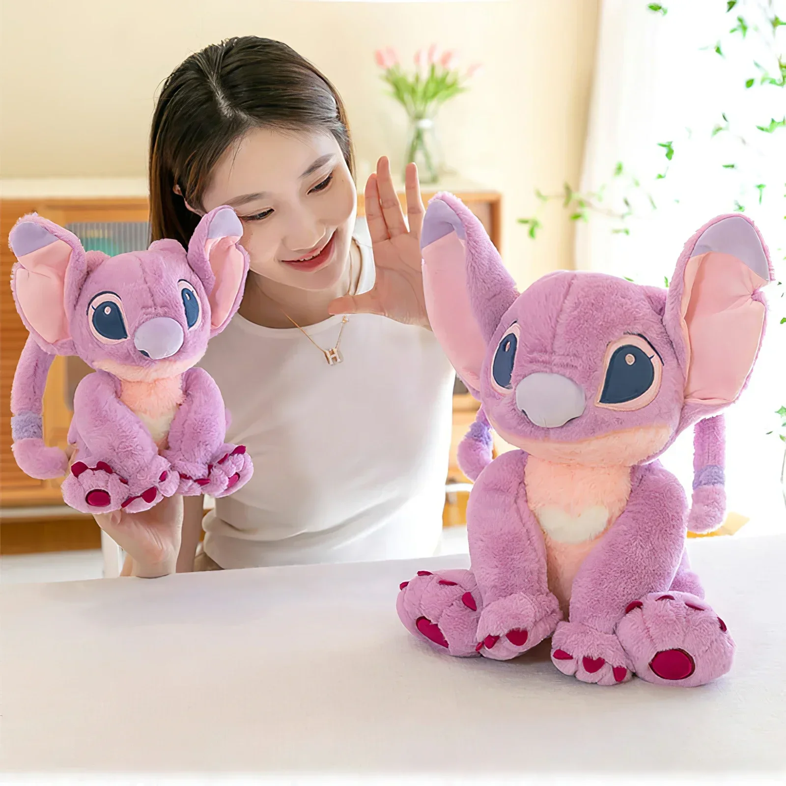 100cm Cartoon Disney Stitch Plush Doll Big Size Lilo & Stitch Angel Plushies Soft Stuffed Sleep Pillow Cushion Kid Birthday Gift