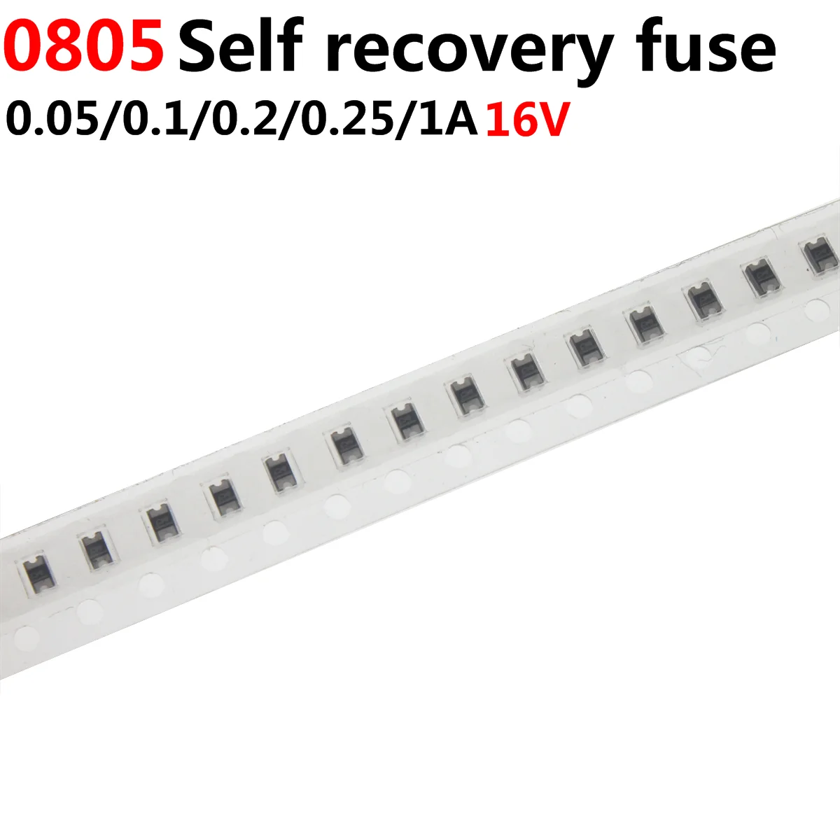 100pcs 0805 1206 1812 Automatic recovery fuse 50MA 0.1A 0.2A 500MA 0.75A 1.1A SMD Resettable Fuse PPTC PolySwitch Self-Recovery