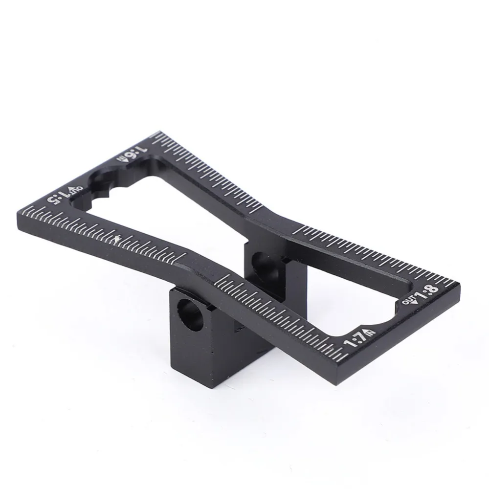 Aluminum Alloy Dovetail Joint Scriber Both Sides Ergonomic Design Marking Gauge Black Woodworking Guide Tool DIY Wooden Joints