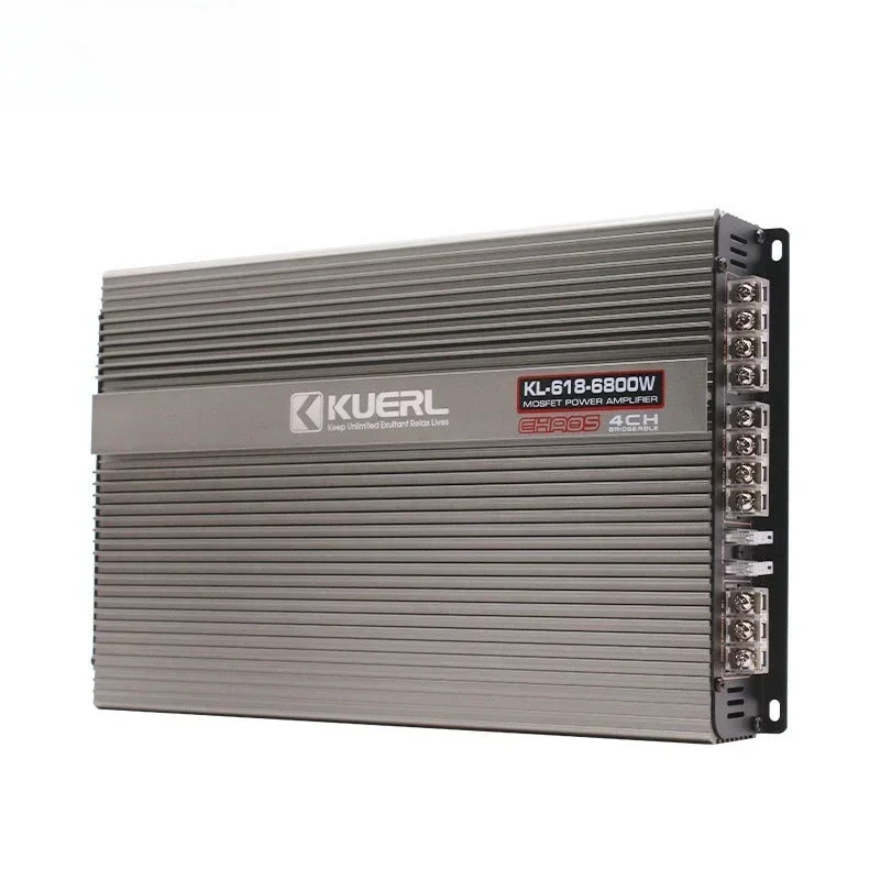 Durable Four-channel Power Amplifier 618 Car Audio Modified AB Class 4 * 60W Four-way Car Power Amplifier