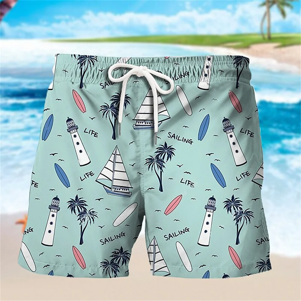 

Шорты для серфинга, одежда для купания, шорты, Быстросохнущий купальник, летние спортивные плавки для плавания, мужские пляжные шорты для отпуска с милым рисунком для мальчиков