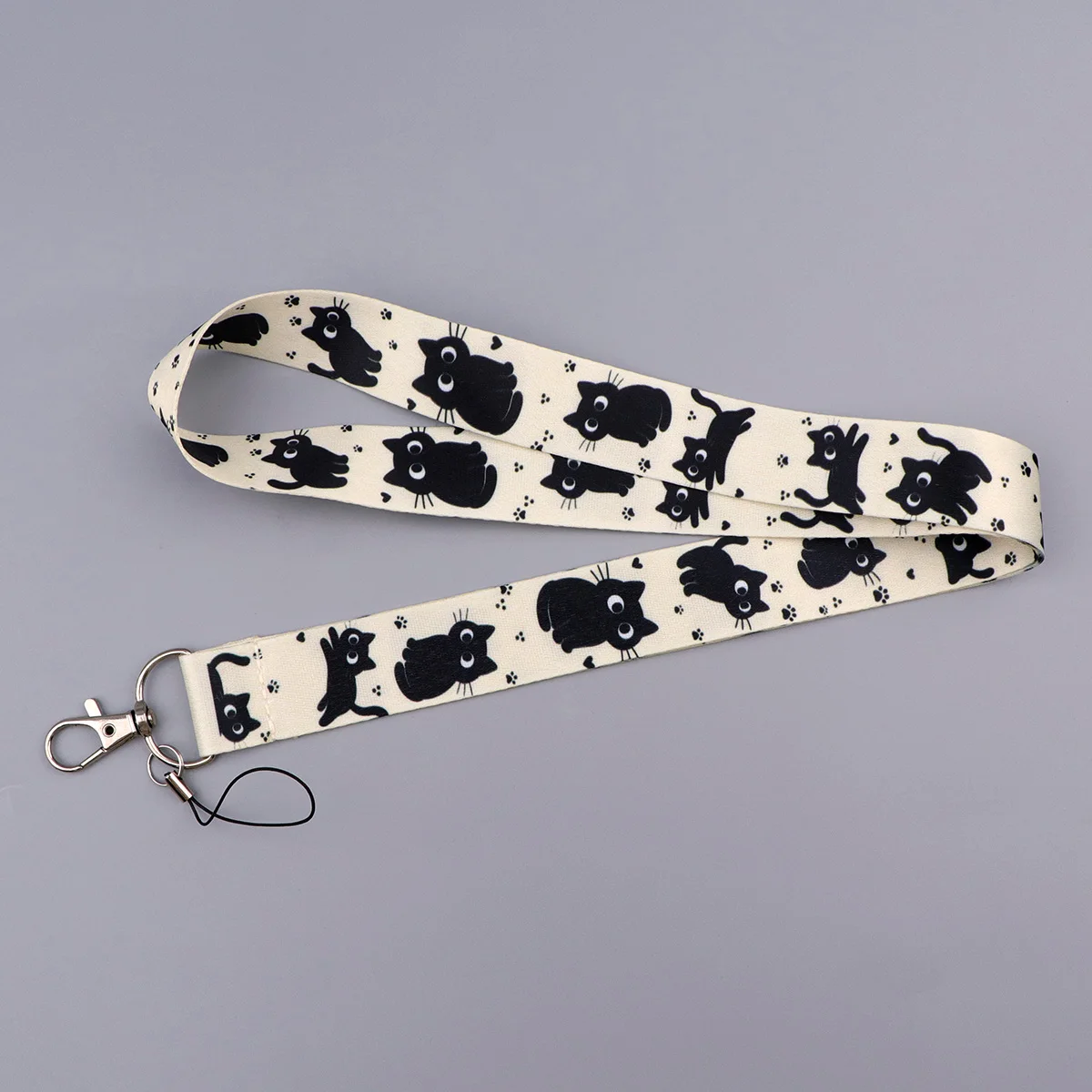 Bookshelf Black Cat Strap Keychain Book Lover Lanyard For Cars Motorcycles Key Anti-Lost Rope Fahion Accessories Gift for Friend