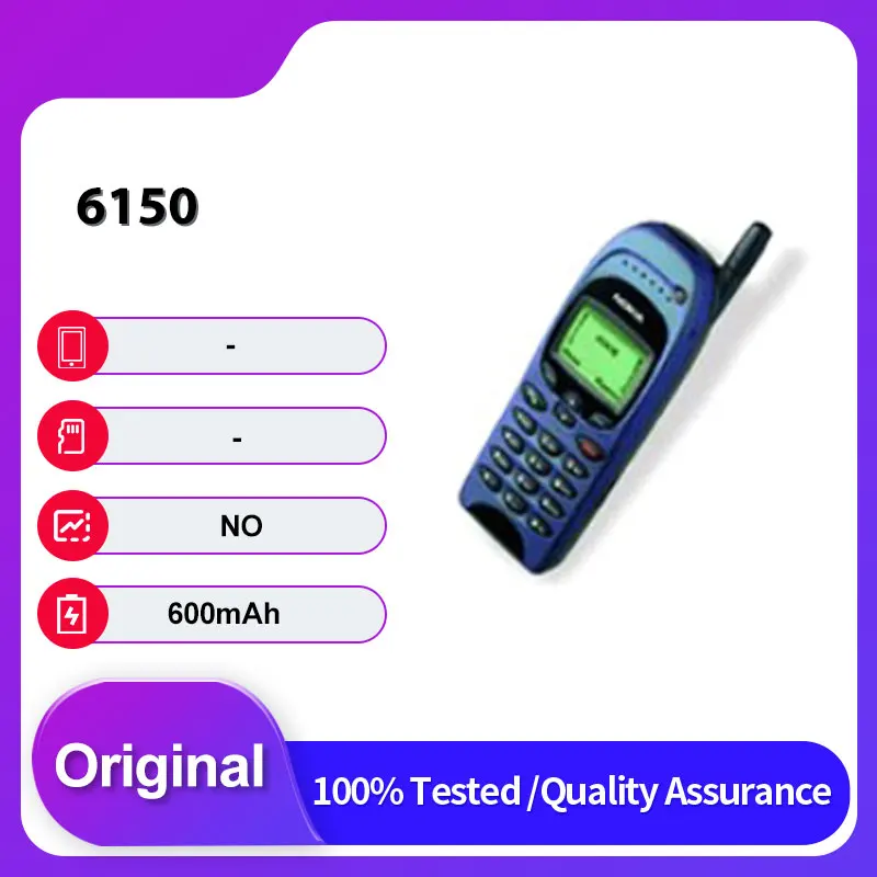 لوحة مفاتيح إنجليزية أصلية غير مقفلة 6150 بشريحة واحدة GSM 900/1800 مصنوعة في فنلندا #1