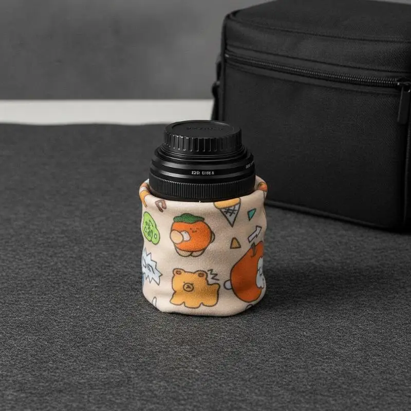 Collapsible Fabric Cosmetic Bag Portable Patchwork Design Makeup Pouch for Daily Use Travel Toiletries Camera Storage