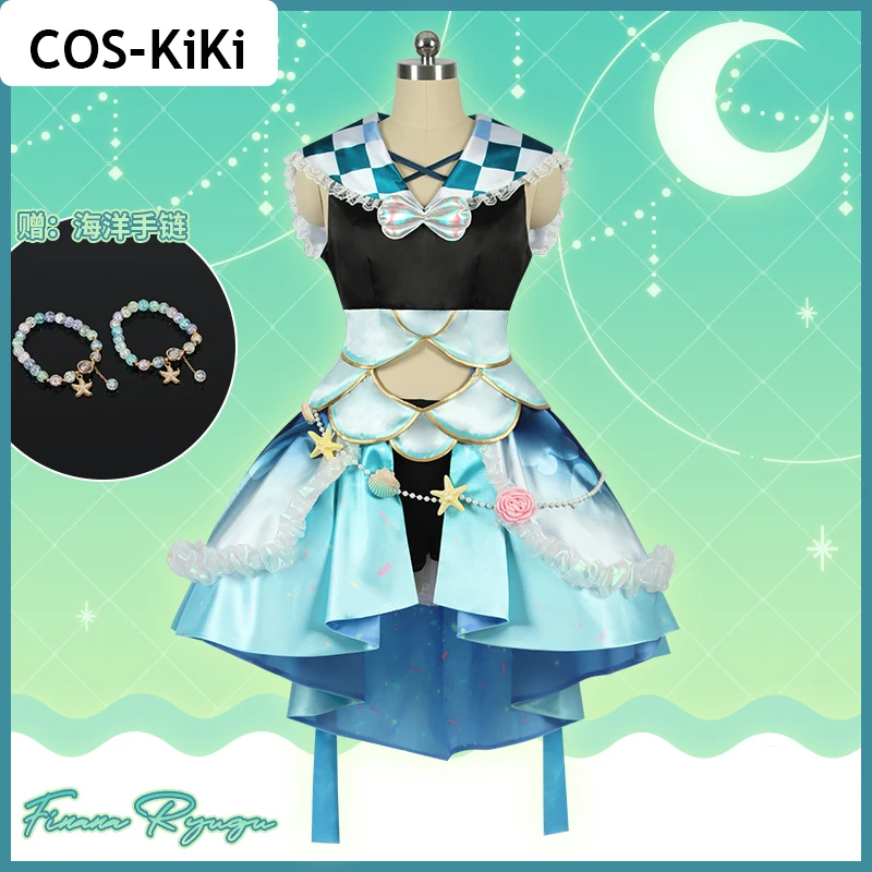 

COS-KiKi Anime Vtuber NIJISANJI Finana Ryugu Game Suit Cosplay Costume Sweet Gorgeous Uniform Halloween Party Outfit S-3XL