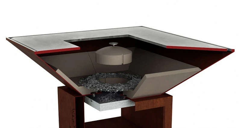 Family Party Firepit With Grill Wooden Barbecue Grill Bbq Grill