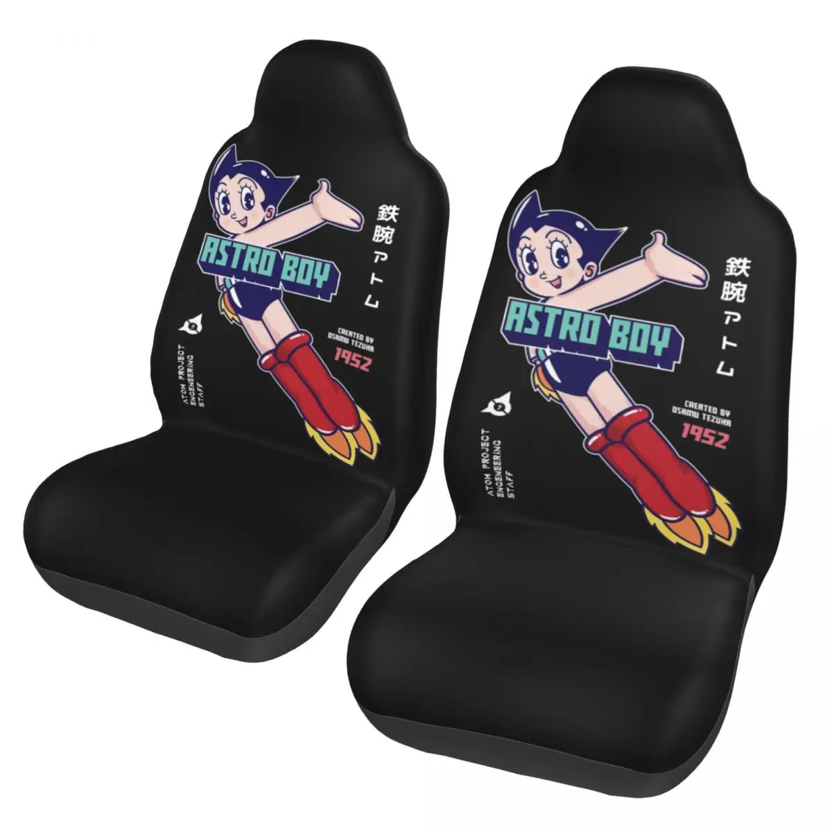 

Универсальный чехол на автомобильное сиденье Astro Boy в стиле аниме для большинства автомобилей AUTOYOUTH AstroBoy, защитные чехлы на автомобильные сиденья, волокно для охоты