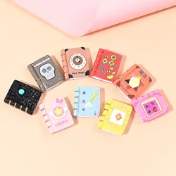 18Pcs Resin Halloween Magic Book Miniature Game Toy Cabochon Art Supply DIY Earring Craft Decoration Homemade Gift Phone Deco