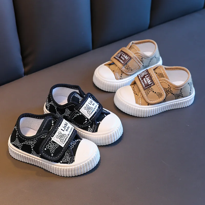 

Children's canvas shoes spring new boy casual shoe anti slip girl board shoes breathable boy's shoe fashion girls' single shoes
