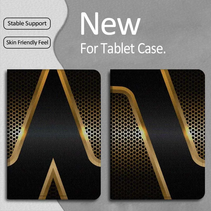 

Cool Black Glossy Pattern For Apple iPad Pro Air 13 2 7th 6th 2025 M2 M3 M4 M512.9 13 inch Foldable Tablet Case Gift