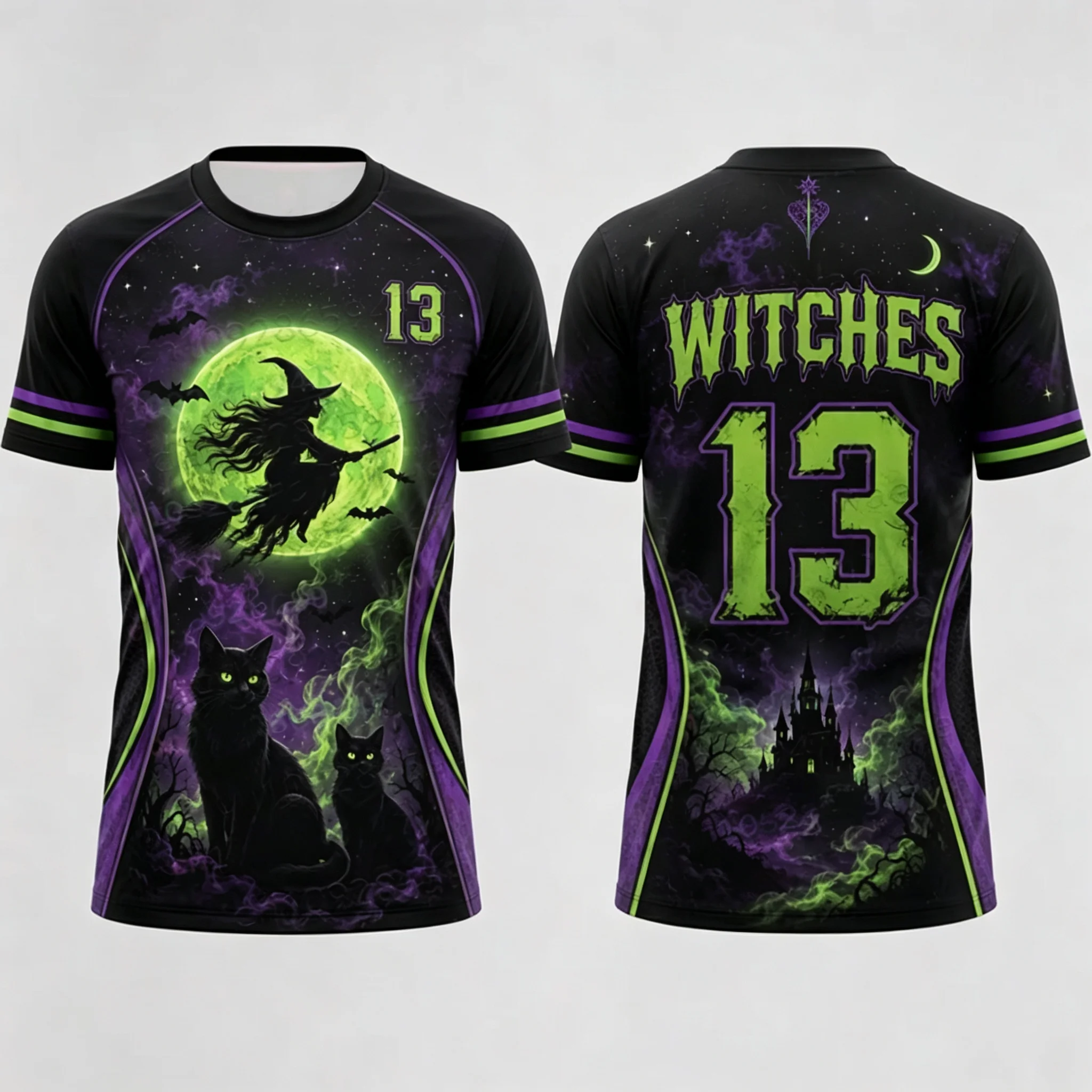 2026 Men Women Kids Halloween Jack O Lantern Bat Cobweb Print Jersey T Shirt Breathable Outdoor Holiday Party Short Sleeve Tops