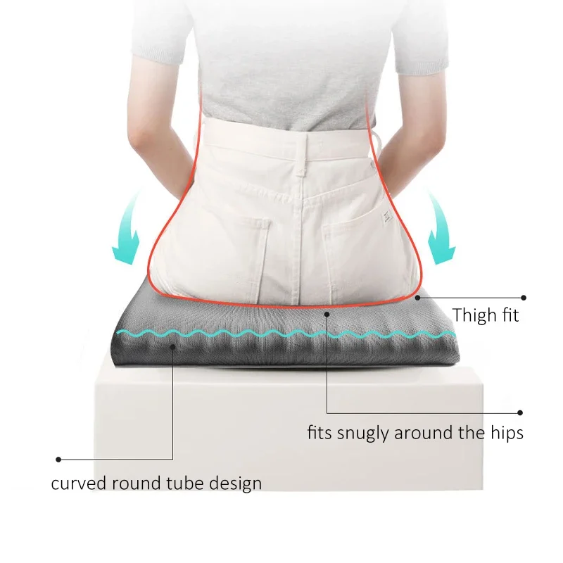 New Extra Large Seat Cushion Patented Pressure Relief Seat Cushion for Long Sitting Hours on Office Sciatica & Back Pain Relief