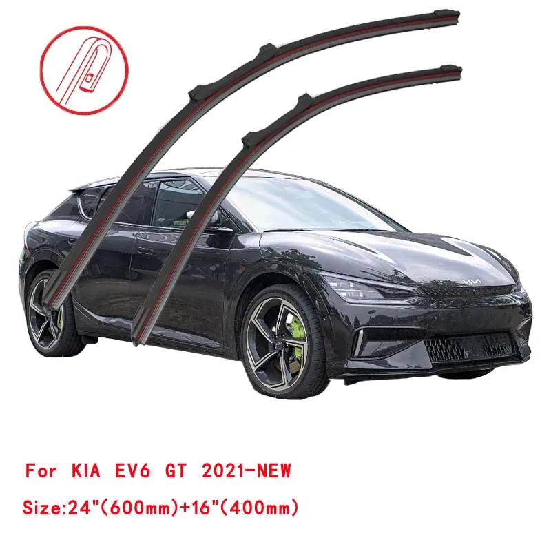 For KIA EV6 55 78 GT AWD RWD Hatchback SUV 2021 2022 2023 Wipers Double Rubber Car Windshield Wiper Blades Winter