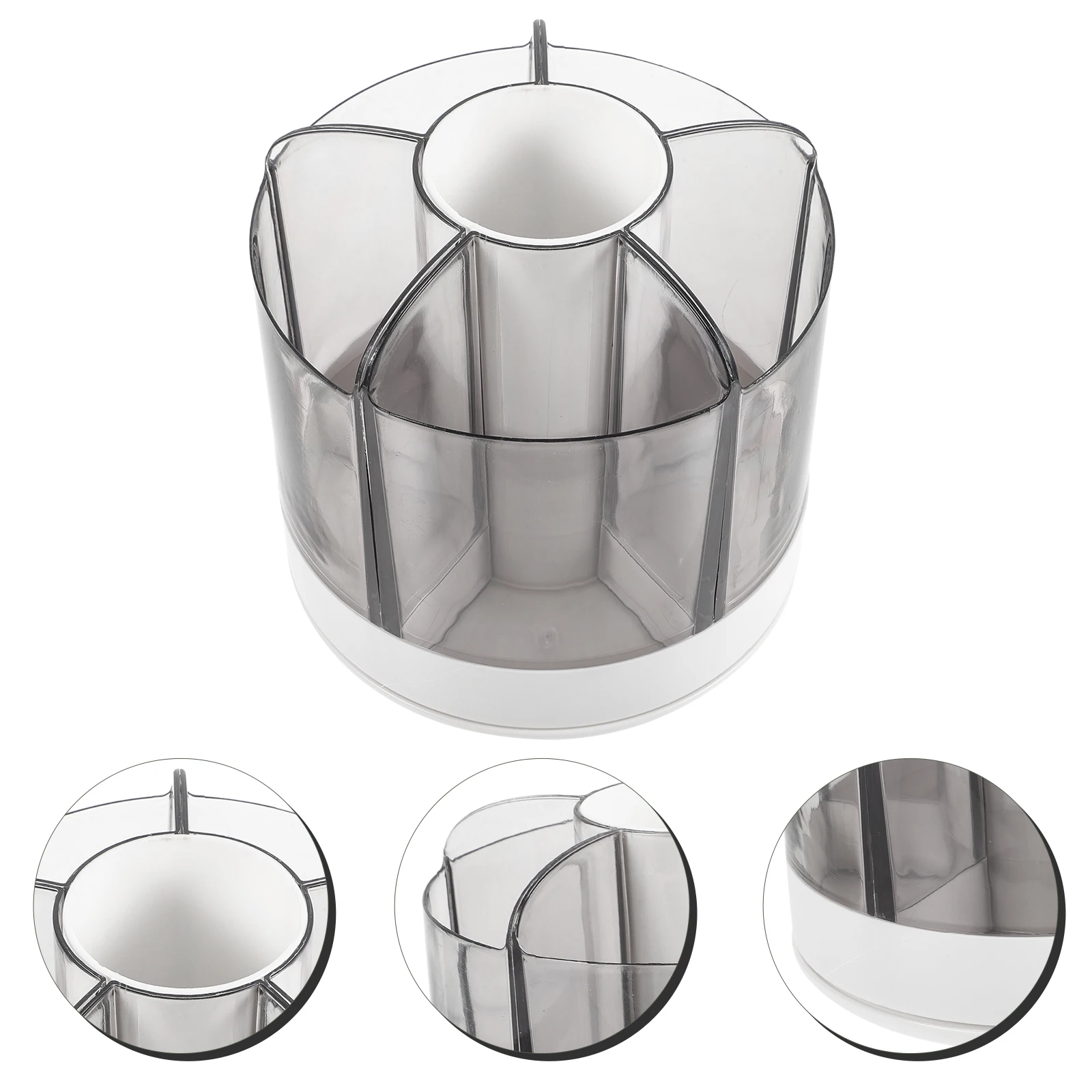 Portalápices giratorio de gran capacidad, organizador de escritorio con rotación de 360 grados, caja de almacenamiento de brochas de maquillaje para oficina, bolígrafo multifunción