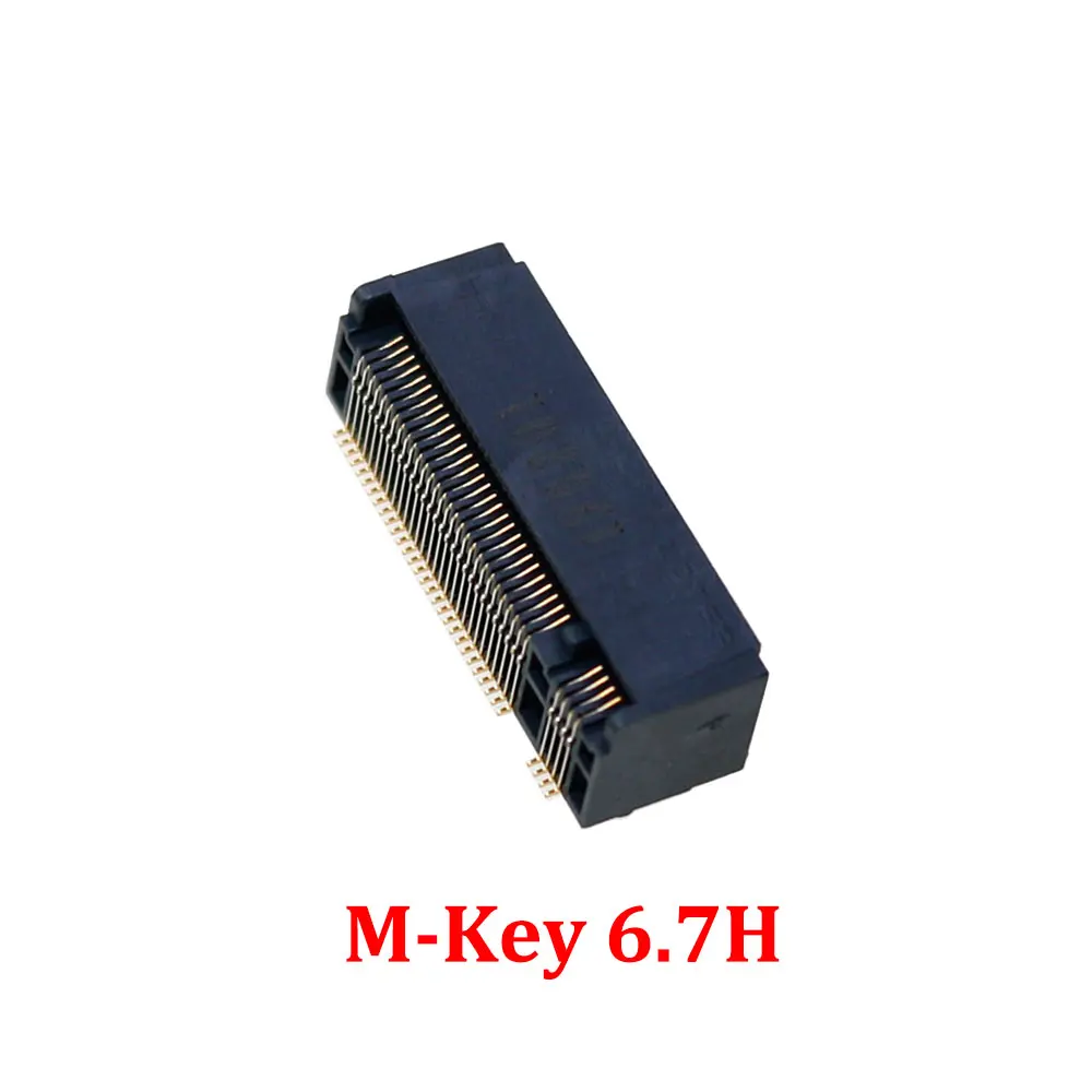 YUXI 1PCS M.2 Connector 67P M KEY NGFF Interface Socket SSD Socket H=2.3/3.2/4.2/4.8/6.7/8.5 M.2 SSD Slot NGFF Socket