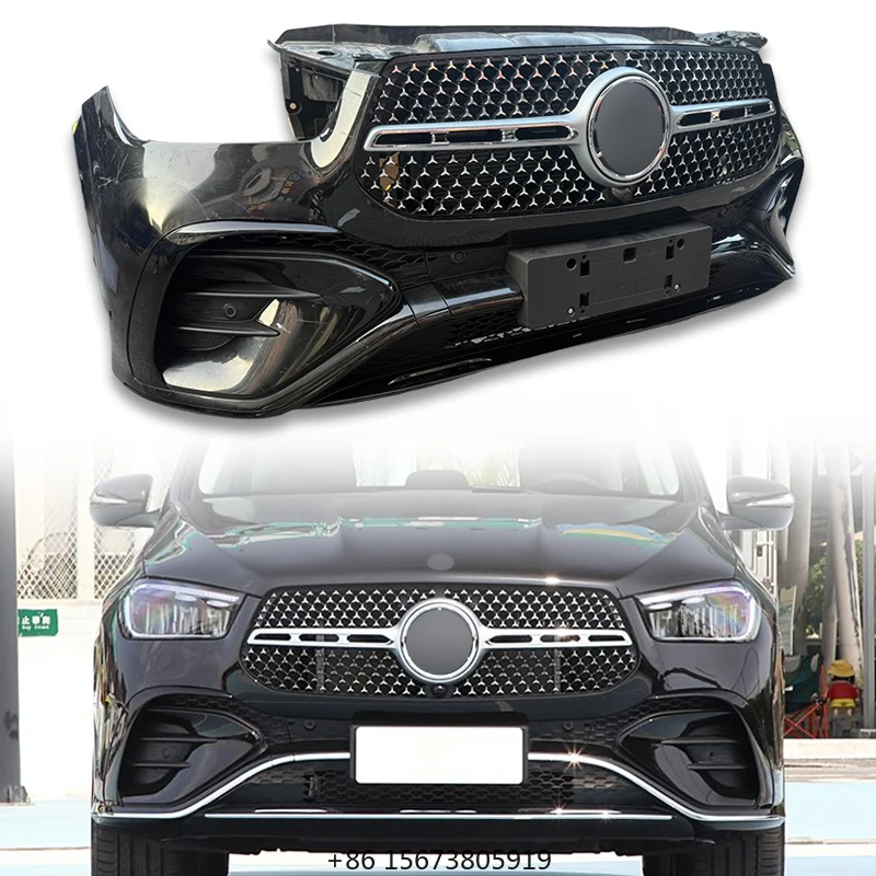 

Подходит для GLE167 2024: Комплект передней решетки радиатора E53 GLE350 GLE450, комплект решетки переднего бампера