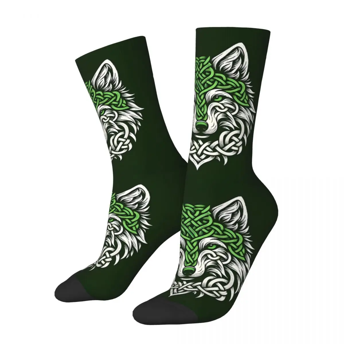 Celtic Irish Knot With Wolf (3) Kawaii Socks Gym Cartoon Pattern Socks