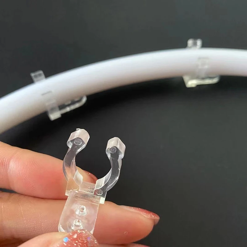 Led Connector Fix Clips Plastic Accessories Mounting Fixing on Wall For  Diameter 10-15MM Circular 110/220V RGB Neon Strip Light