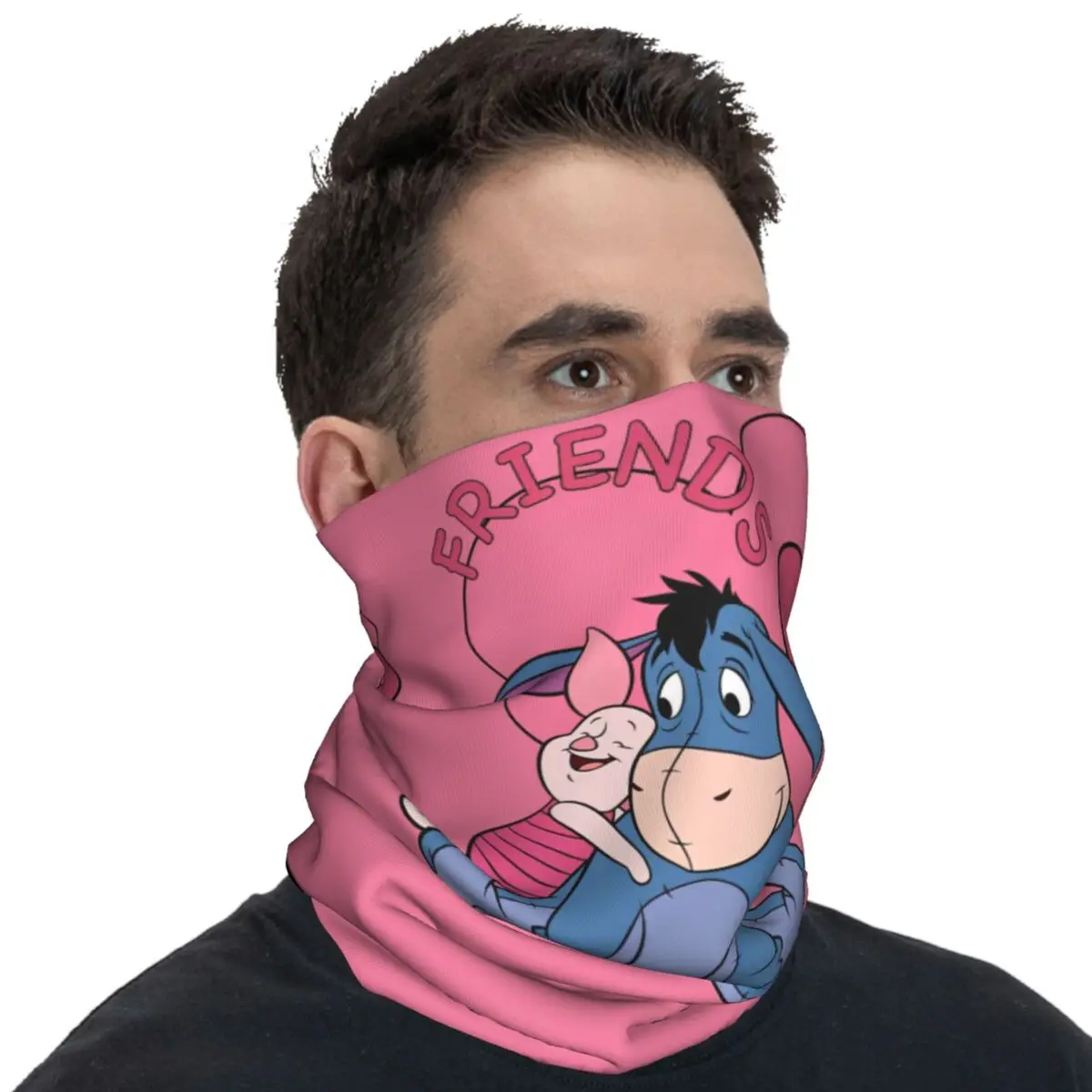 Piglet With Friend Bandana Vintage Bicycle Mask Hiking Camping Windproof Balaclava Graphic Soft Warm Face Masks