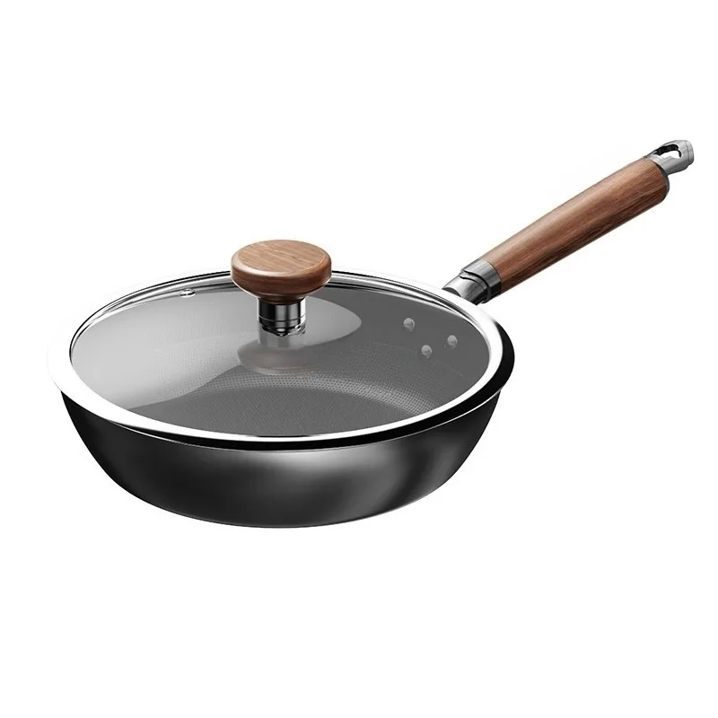 

stick pan household uncoated steak frying pan omelette wok induction cooker gas stove special