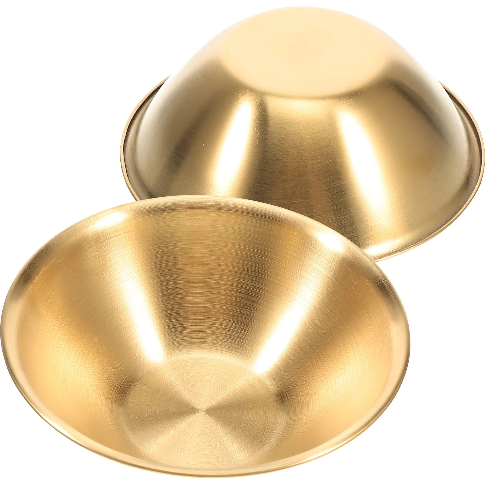 

2Pcs Premium Stainless Steel Mixing Bowl Set Smooth Round Touch Daily Use Noodle Fruit Salad Storage Gift Mixing Bowls