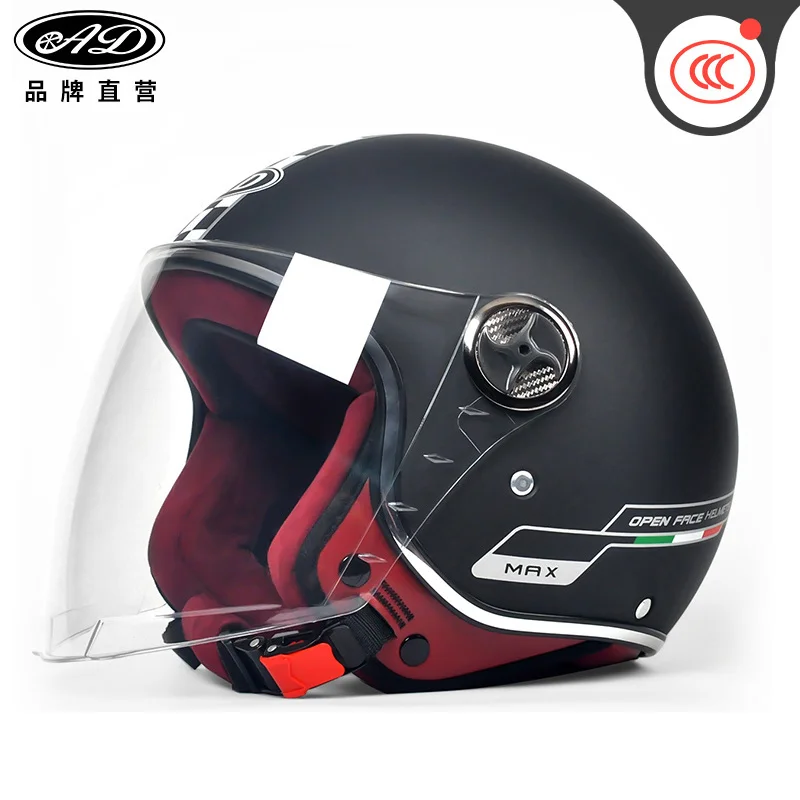 

AD Motorcycle Helmet Electric Vehicle Riding Safety Helmet For Harley Men's and Women's Retro Half Helmets 3C Certification