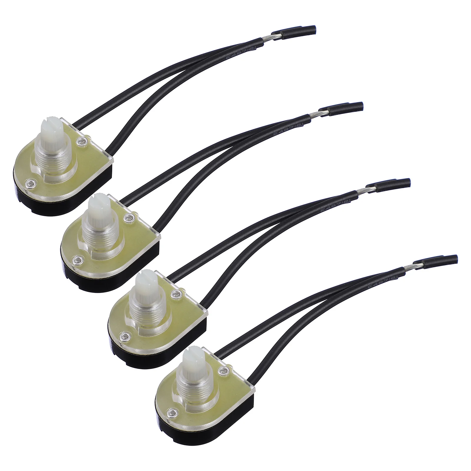 

4 шт., переключатели поворота, серебристый прочный медный пластик, домашняя лампа, поворотный настенный светильник, ручки, детали осветительного оборудования