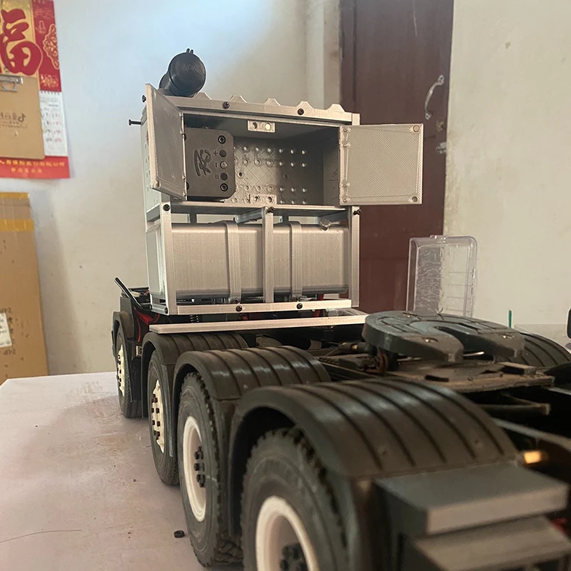 

3D Printing of Heavy Drag Equipment Racks Large Space for 1/14 Tamiya RC Truck Trailer Tipper Scania Benz Actros Volvo MAN Parts