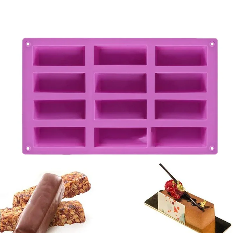 Silicone Chocolate Mold Cereales Bar Form for Pastry Shape Baking Chocolate Cookie Creative Leisure Mould Bakeware Accessories