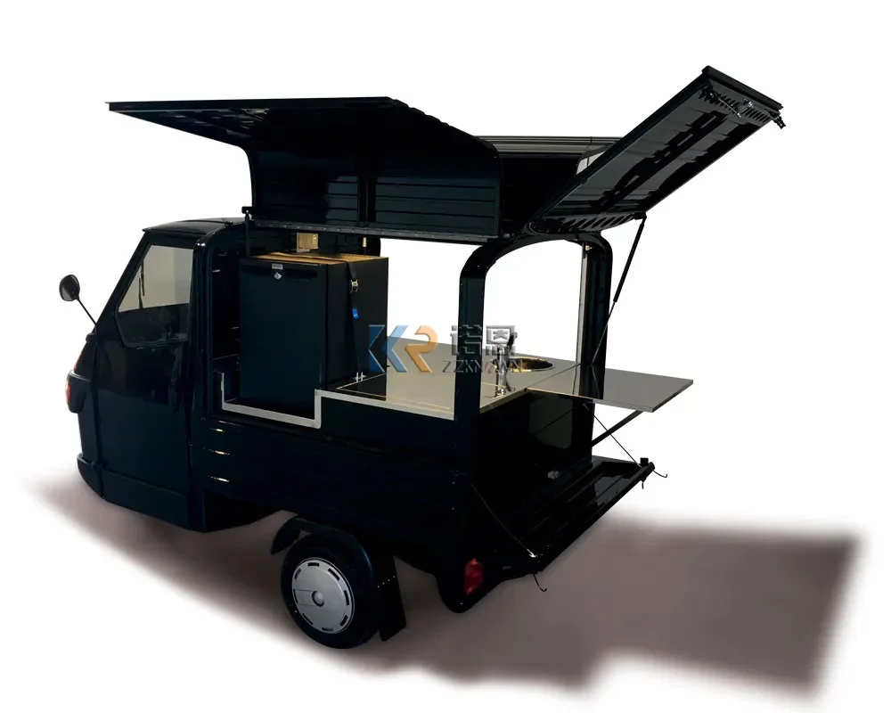 

USA Dot Piaggio Ape Snack Machines Drivable Mobile Food Truck Fully Equipped Restaurant Coffee Bar Van Ice Cream Cart for Europe
