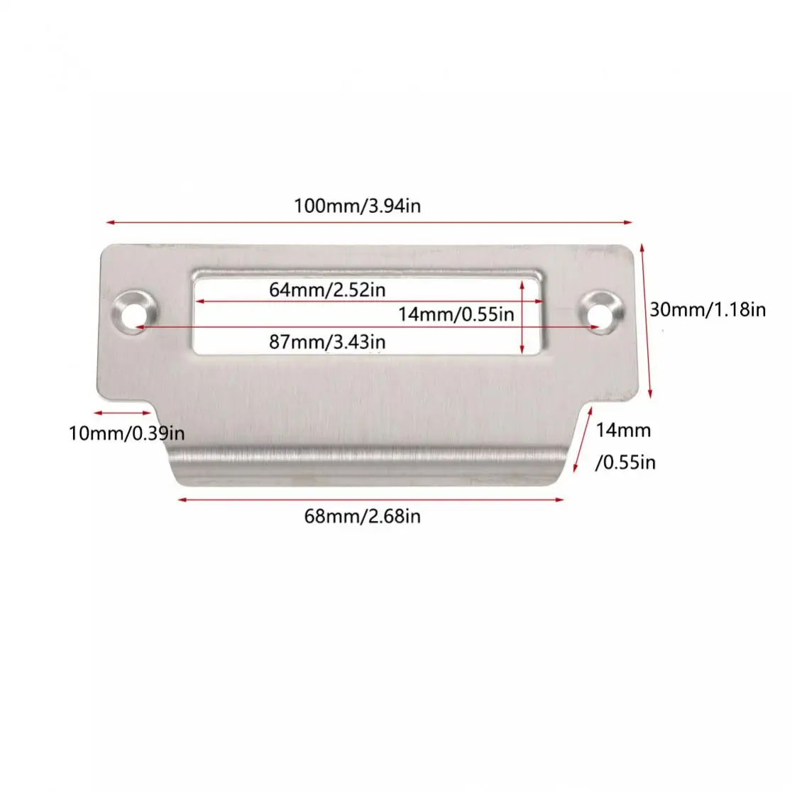 4 Inch Stainless Steel Plated Strike Plate Latch Strike Door Reinforcement Plate for Wood / Metal Door Jamb