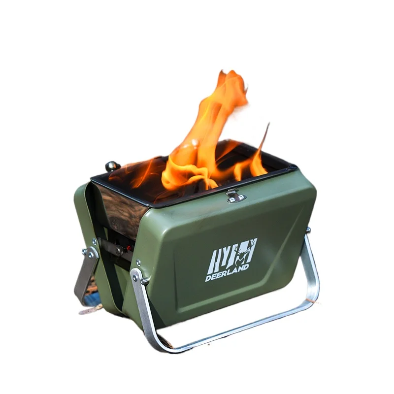 

Barbecue Grill Outdoor Portable Stove, Folding MiniHousehold Barbecue Gear,