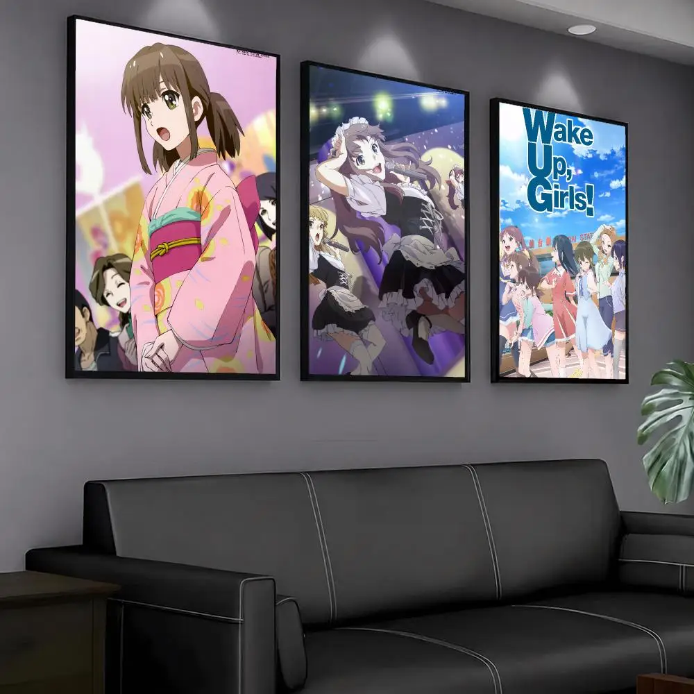 anime W-Wake Up Girls-S Painting Calligraphy Artwork for Home Bedroom Office Wall Decoration Gift