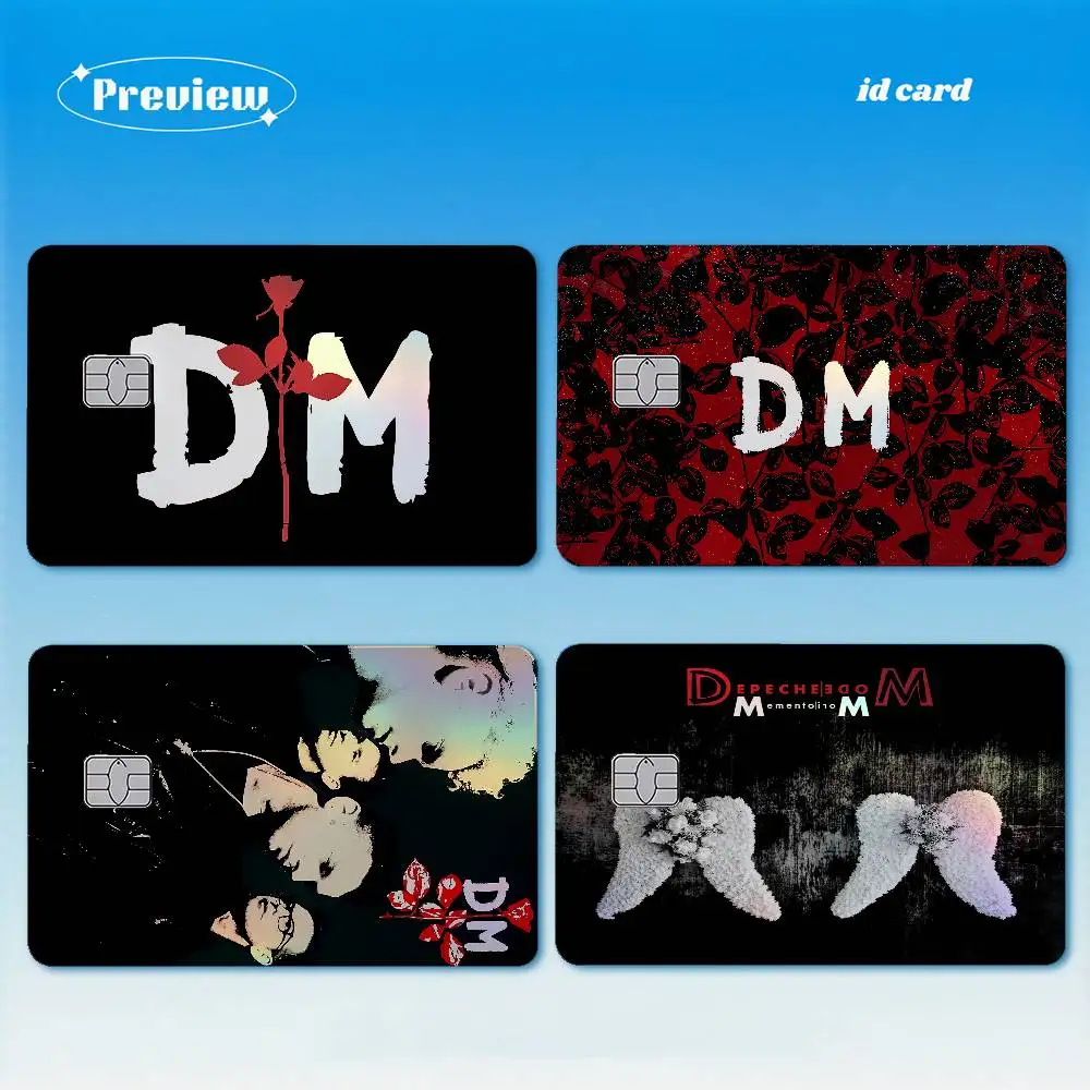 D_Depeches M-Modes 4 Stück Laser-Karten-Aufkleber, Vinyl-Haut für Kredit-, Debit- und Bankkarten, wasserfester, kratzfester Schutzfilm