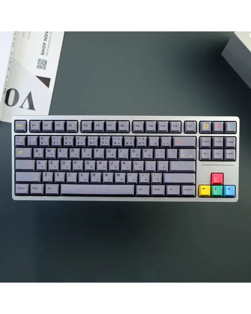 Keycap 129 keys PBT keycap Cherry Original height Five-sided sublimation process Grey