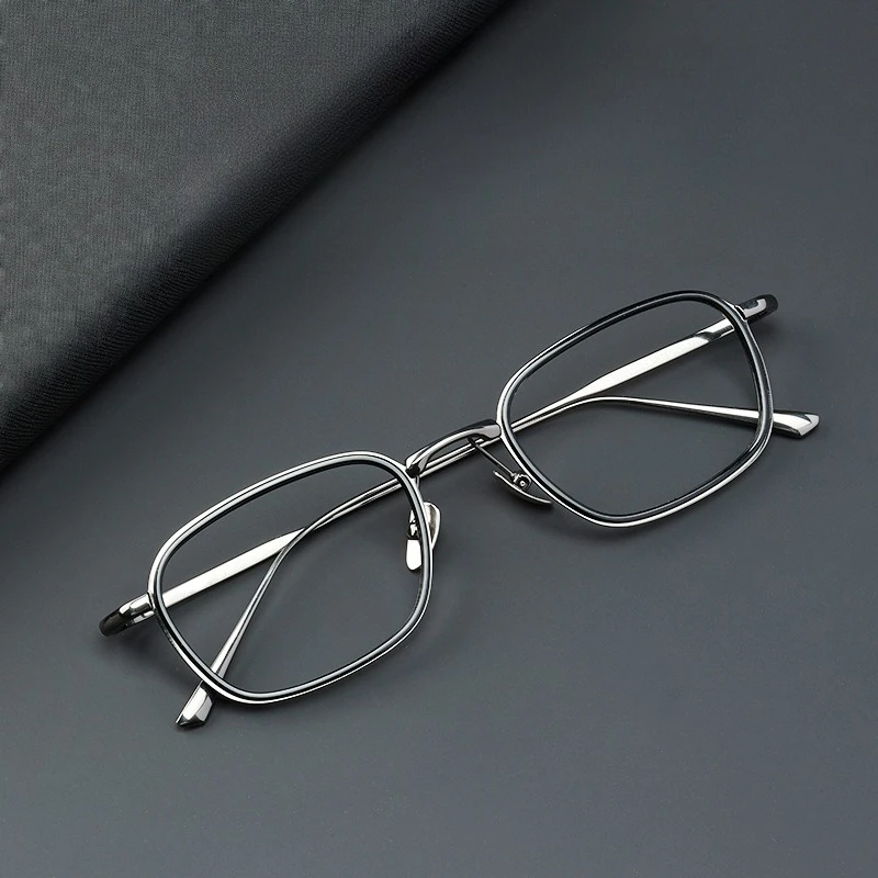 

Japanese Vintage Design Oval Alloy glasses frame men women optical Myopia Presbyopia prescription Lenses attachment eyewear