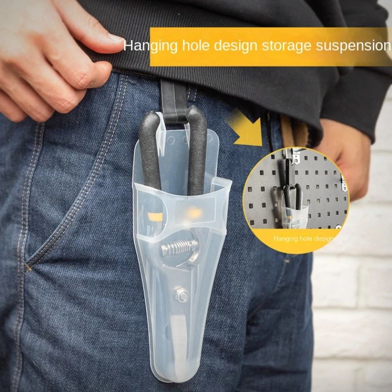 Deli 1 Pcs Plastic/Oxford Cloth Pruner Protective Toolbag Multifunction Portable Gardener Scissors Covers for Pruning Shears