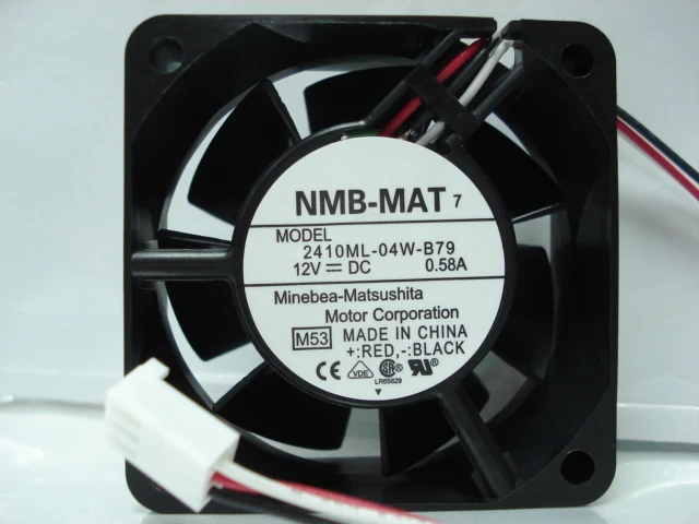 

Для NMB 2410ML-04W-B79-F62 6025 60x60x25 мм 6 см DC 12 В 0,58 А 3-проводной серверный инвертор Охлаждающий вентилятор