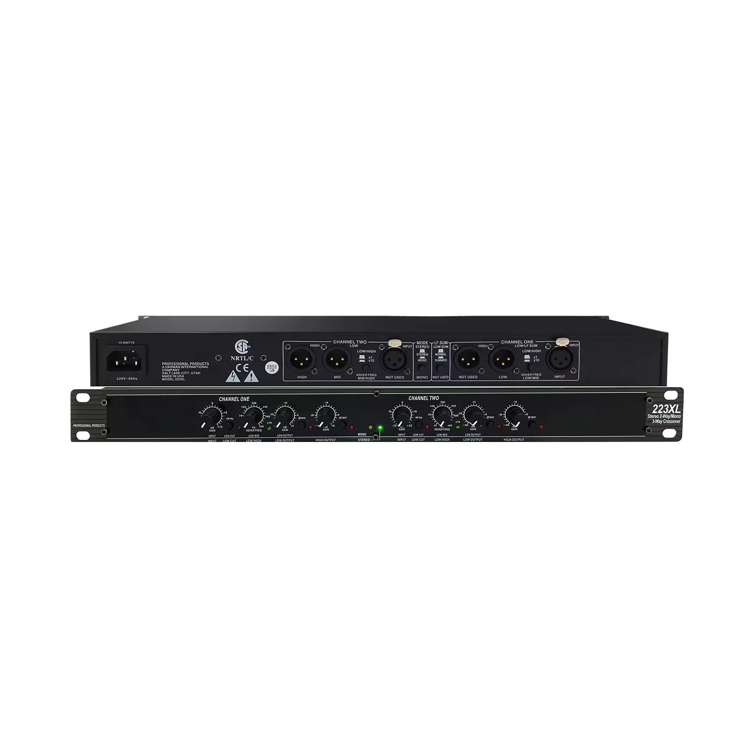 223XL professional audio equipment stereo 2 way crossover for bar stage tuning