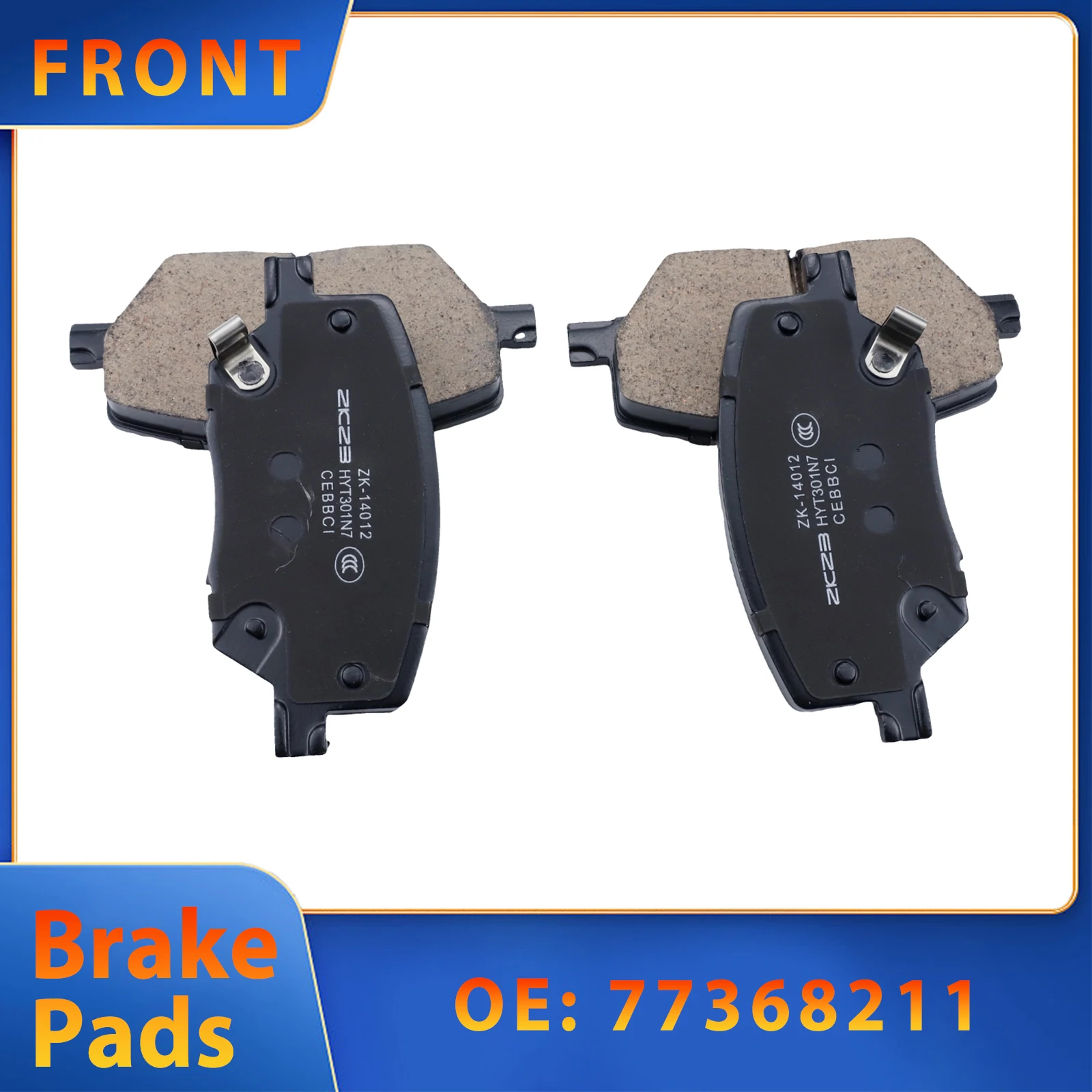 

Передняя тормозная колодка для JEEP (GAC FCA) COMPASS 2016- RENEGADE 2016-77368211, устойчивый к истиранию керамический тормоз