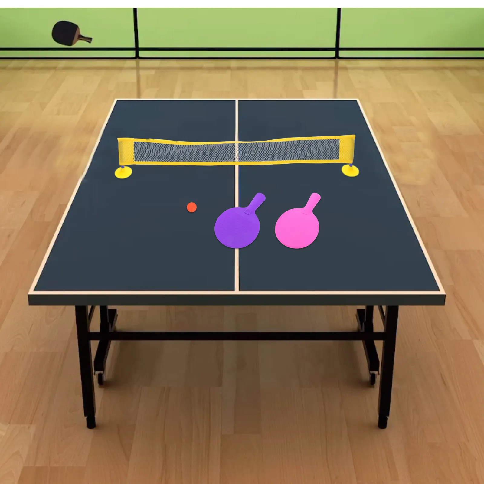 

1Set Mini Ping Pong Racket Set Portable Tabletop Game for Adults Compact Design Easy Storage Indoor Outdoor