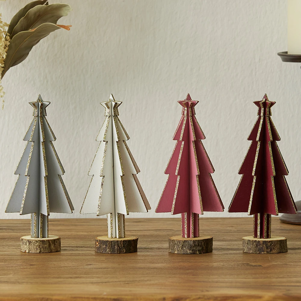 

Christmas Scene Decoration Christmas Decoration Christmas Tree Home Living Room Tabletop Bookshelf Ornament Wooden home decor