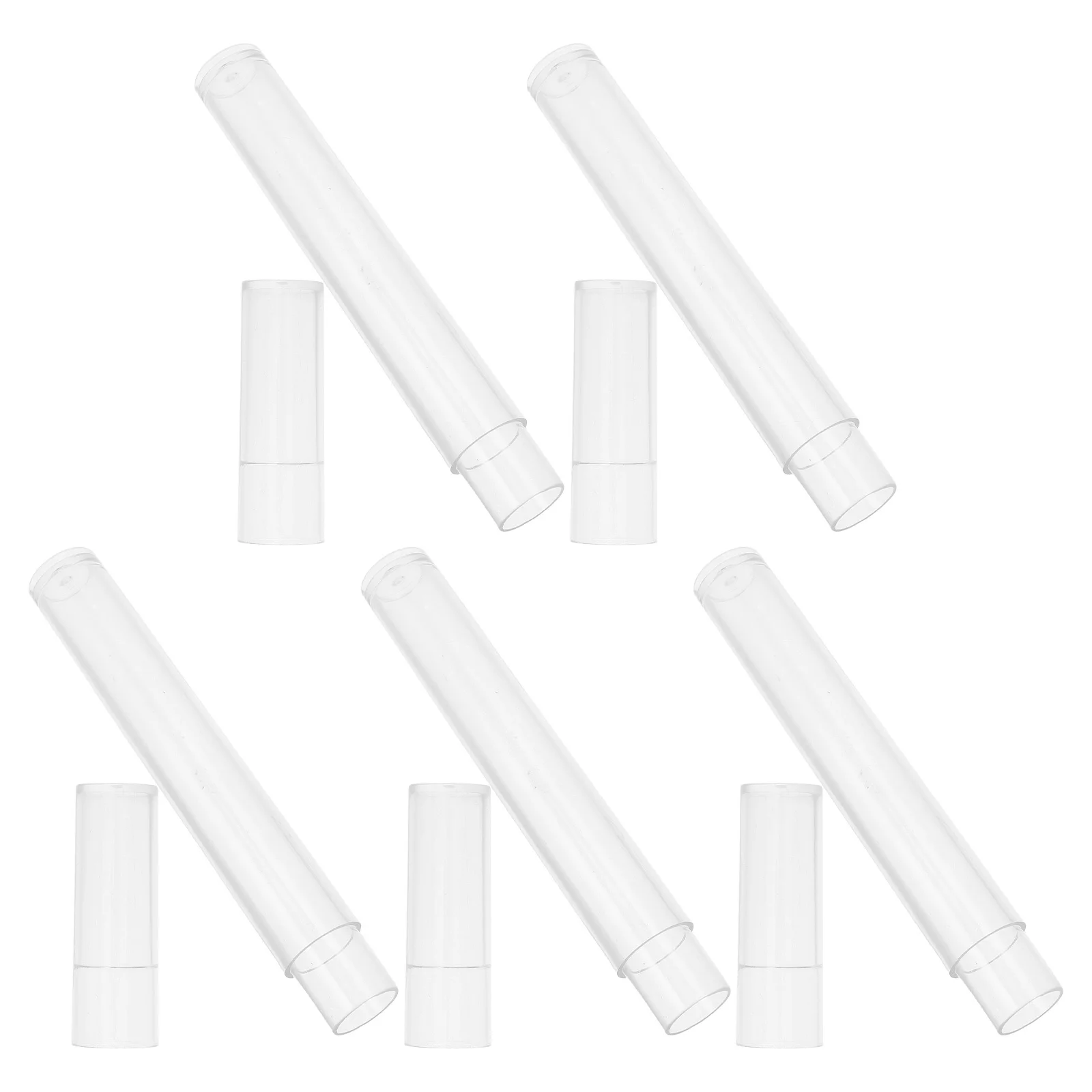 5 pezzi pinzette trasparenti portaoggetti tubo portaoggetti da viaggio impermeabile strumenti per manicure ciglia custodia multifunzionale